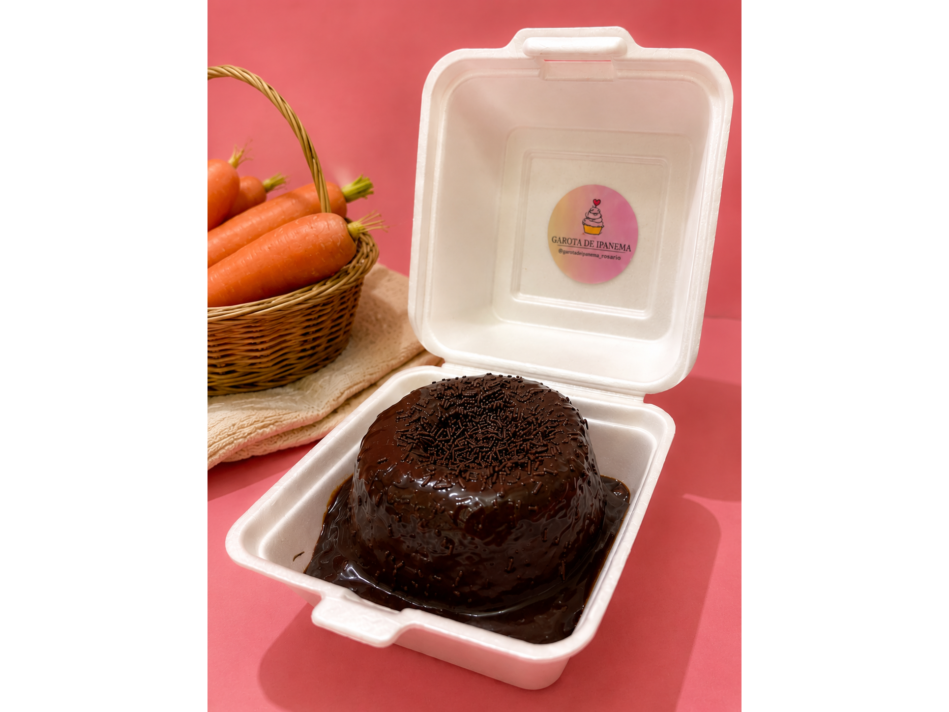 Mini volcán 12 cm (zanahoria con choc)