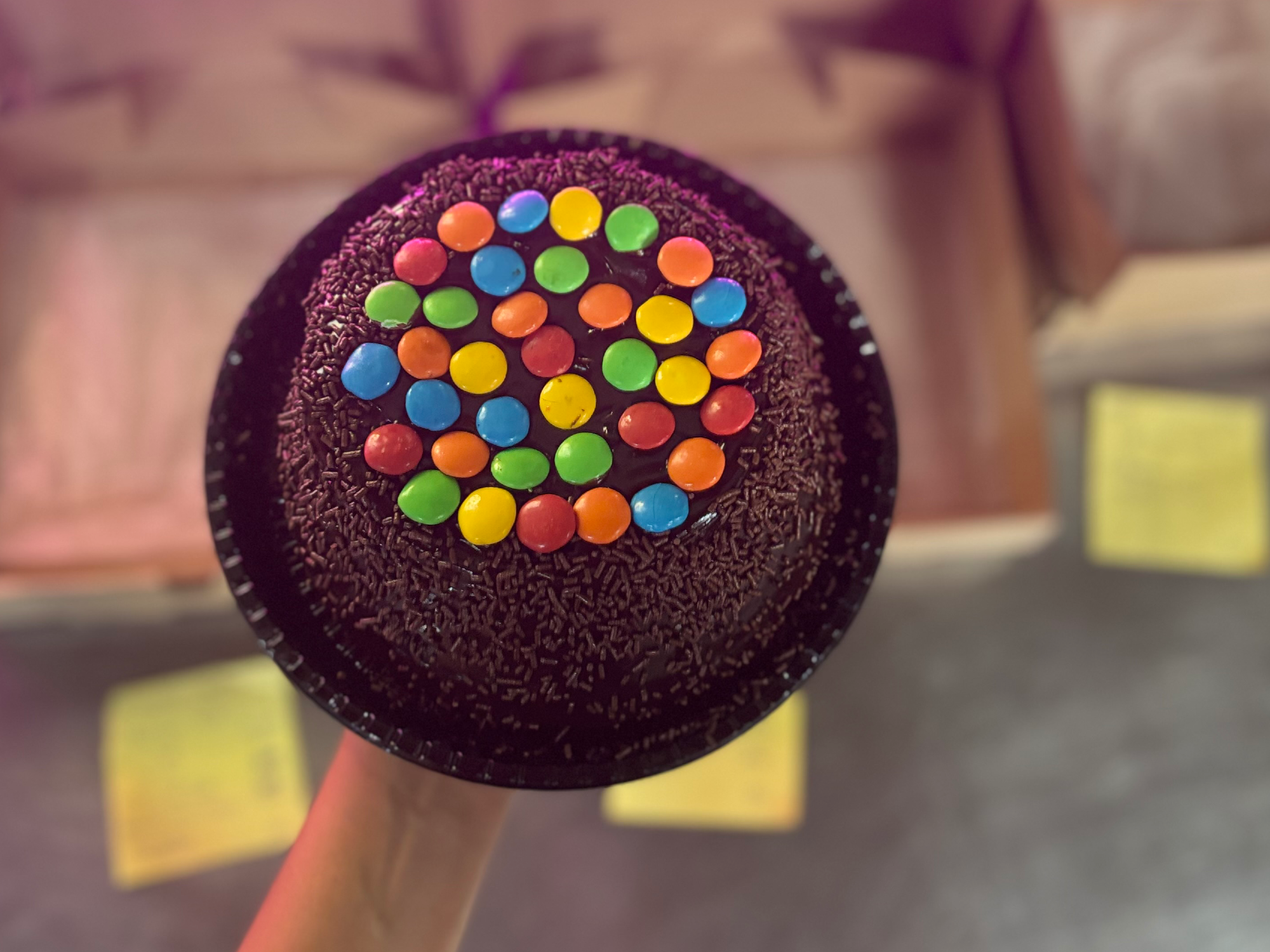 Torta de chocolate con rockelets/MM'S