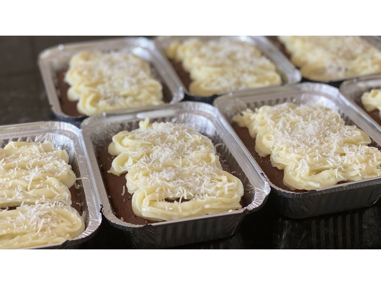 Torta individual chocolate con coco