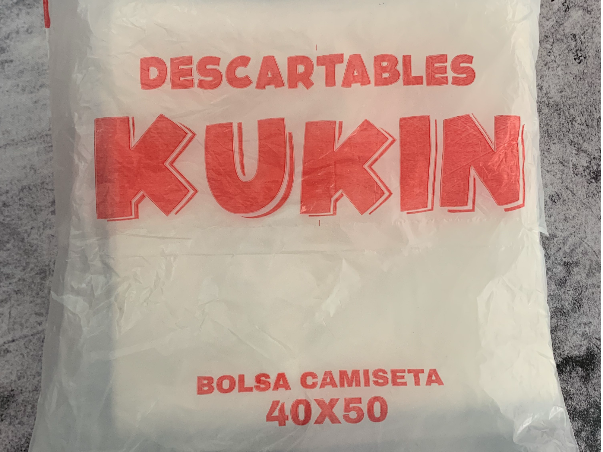 Bolsa Camiseta 40x50 Económica Kukin Blanca (Copia)