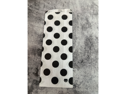 Bolsa pochoclera: Lunares negros fondo blanco