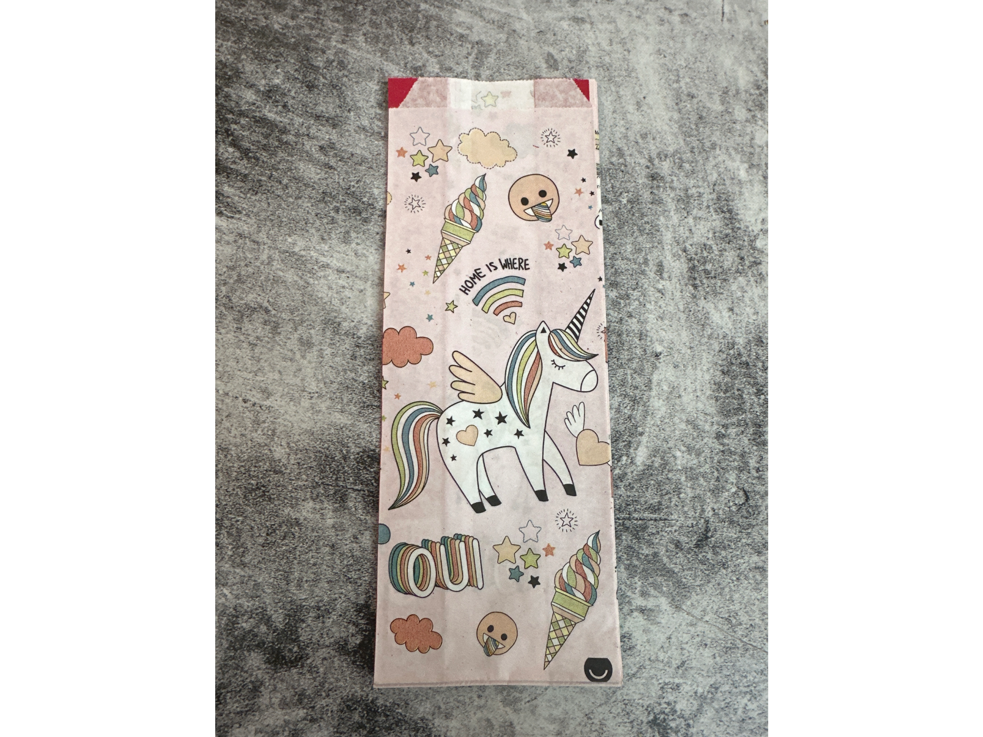 Bolsa pochoclera: Unicornio