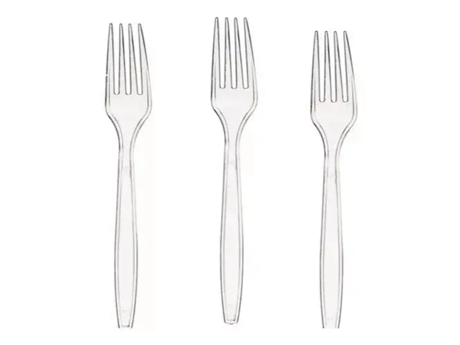 Mini tenedor cristal