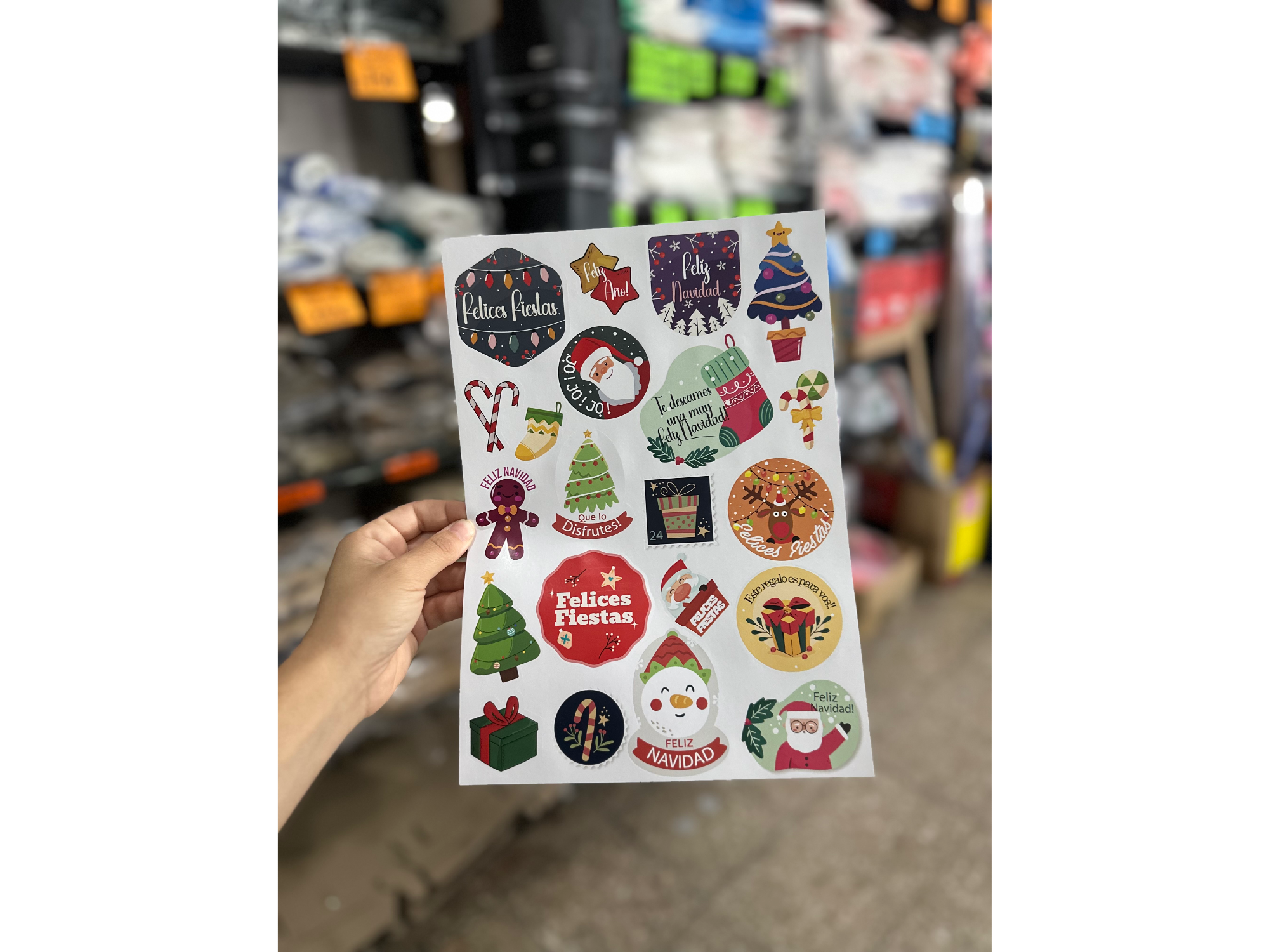 Plancha Sticker navidad
