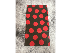 Bolsa fuelle:  Lunares rojo, fondo negro