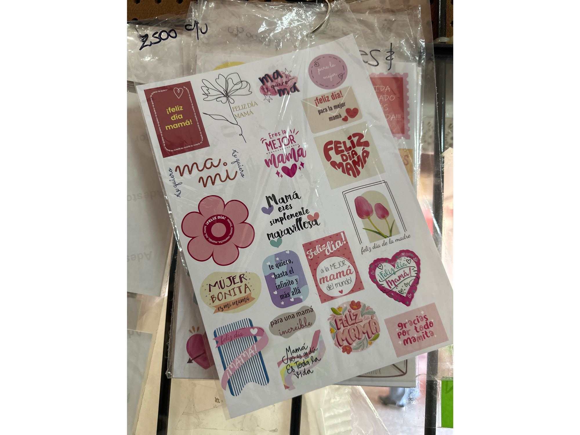 Plancha Sticker día de la madre