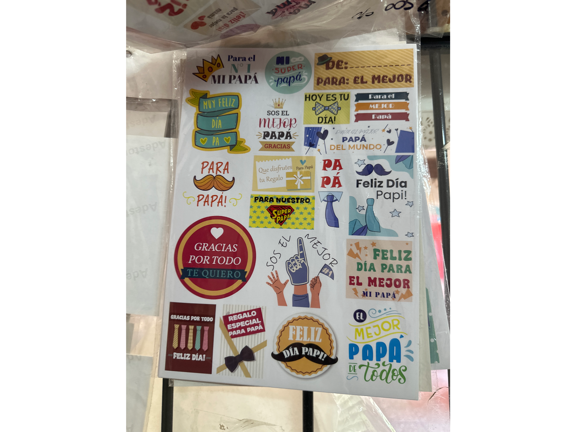 Plancha Sticker día del padre