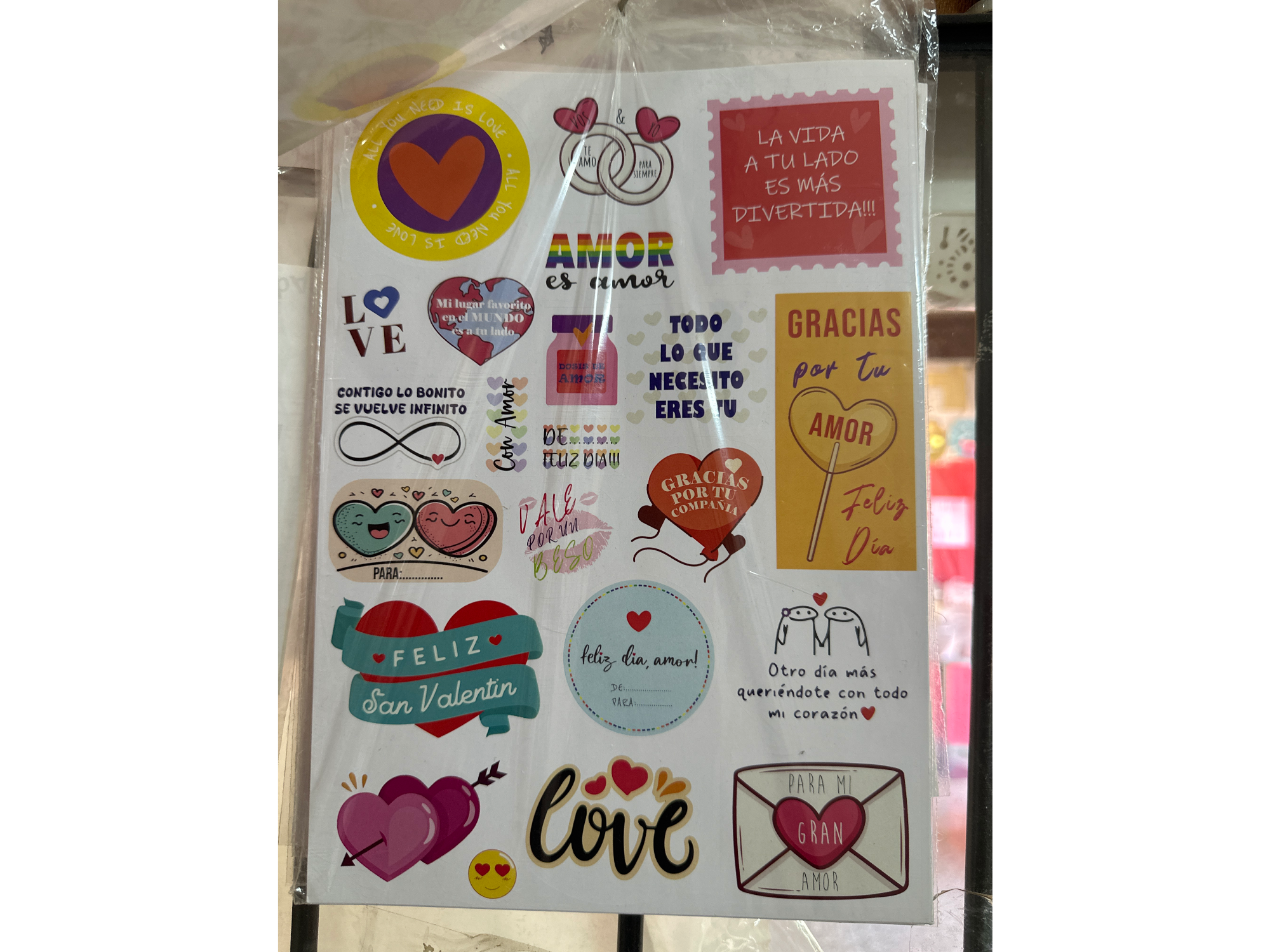 Plancha Sticker San Valentín