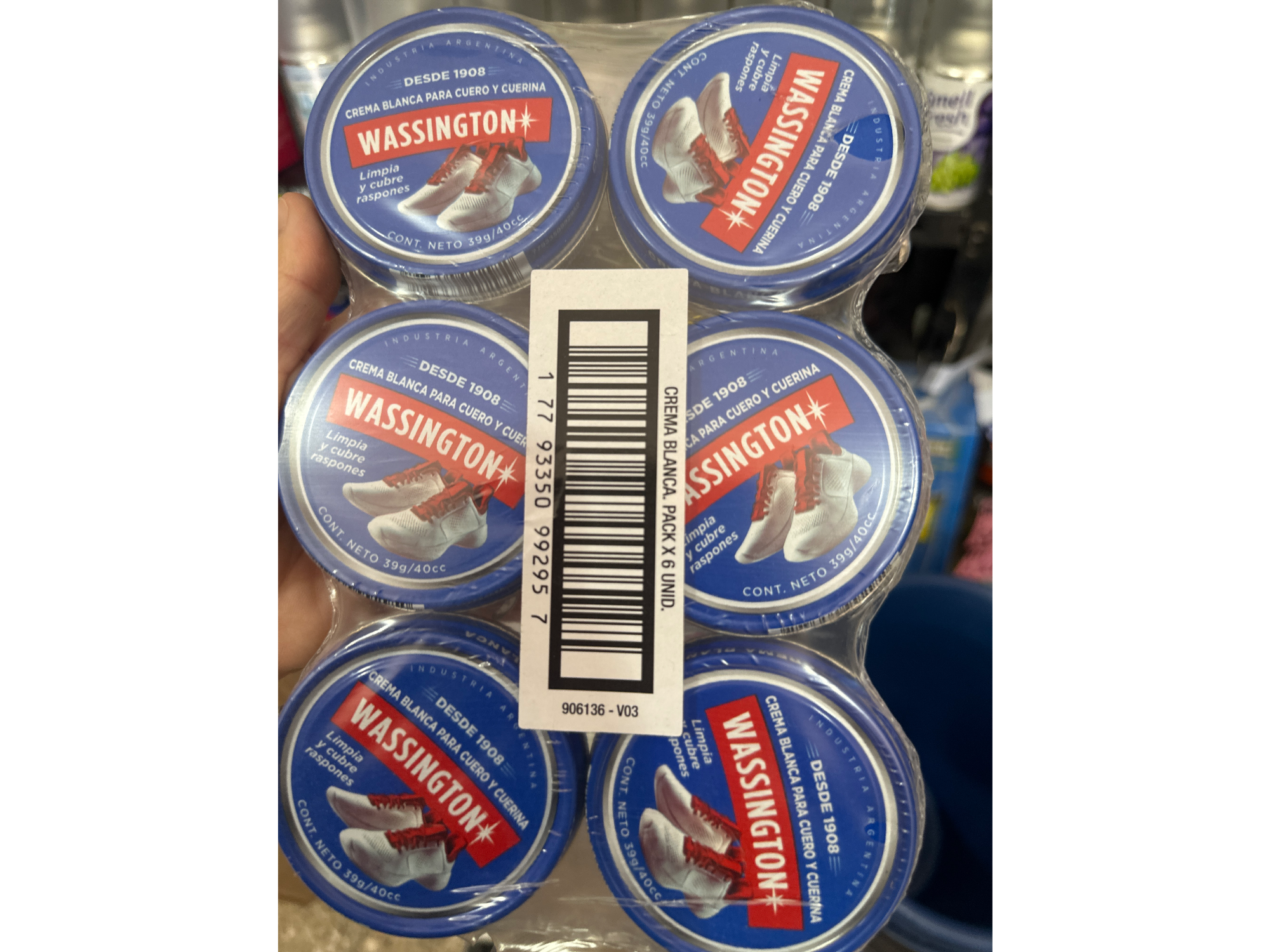 Crema blanca para cuero y cuerina