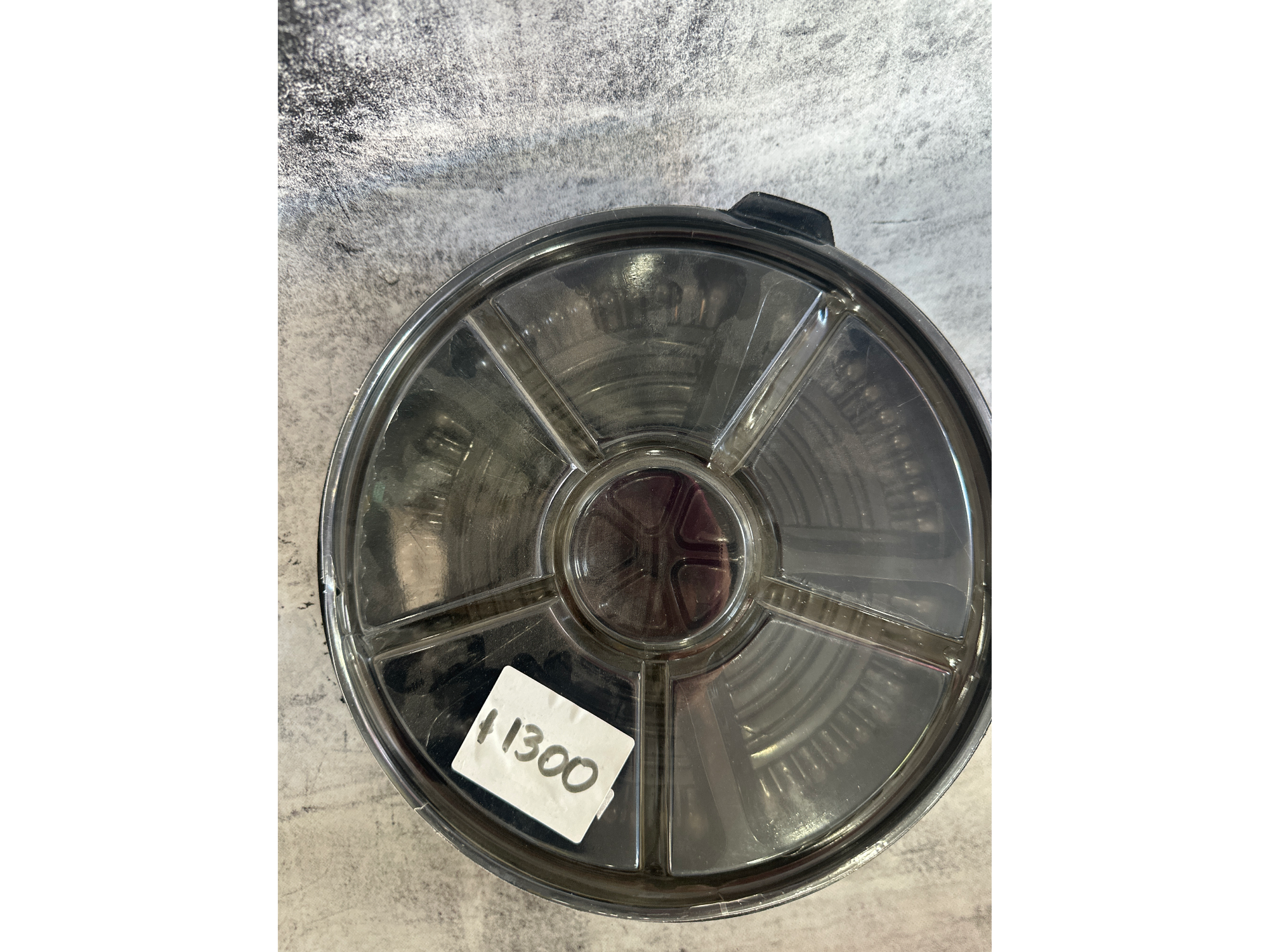 Plato con 5 divisorios y tapa