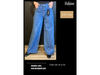 Wide leg microreflex azul tiro alto