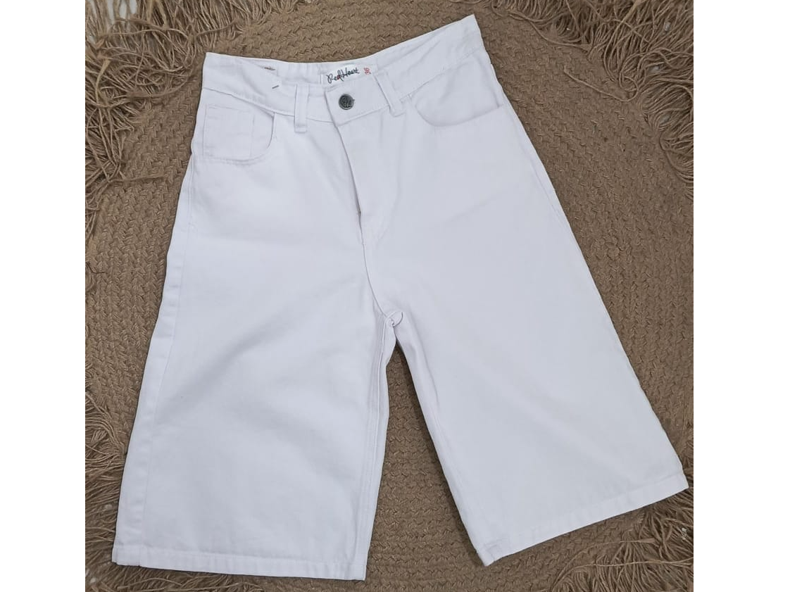 Bermuda wide leg blanca