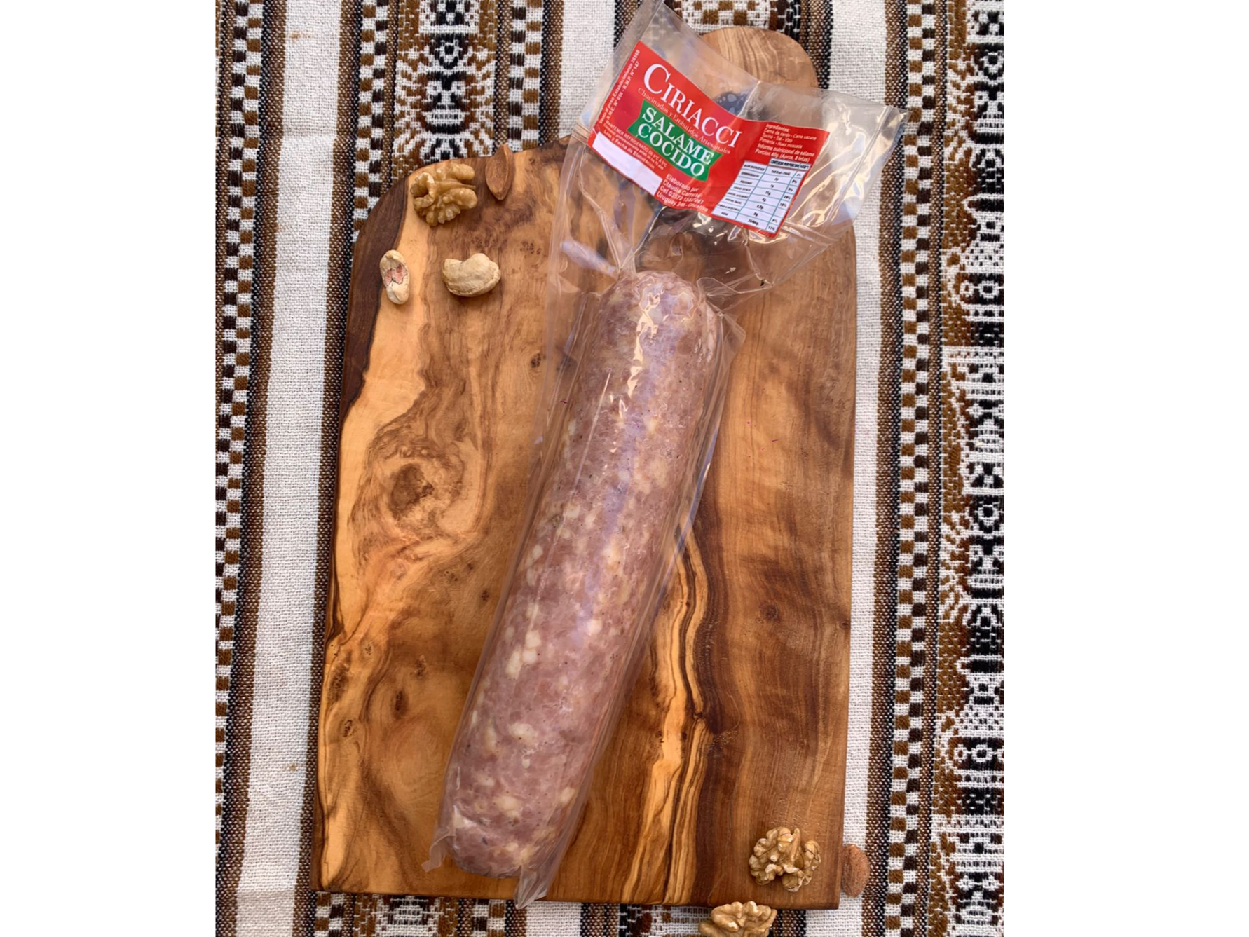 Salame cocido al vacío