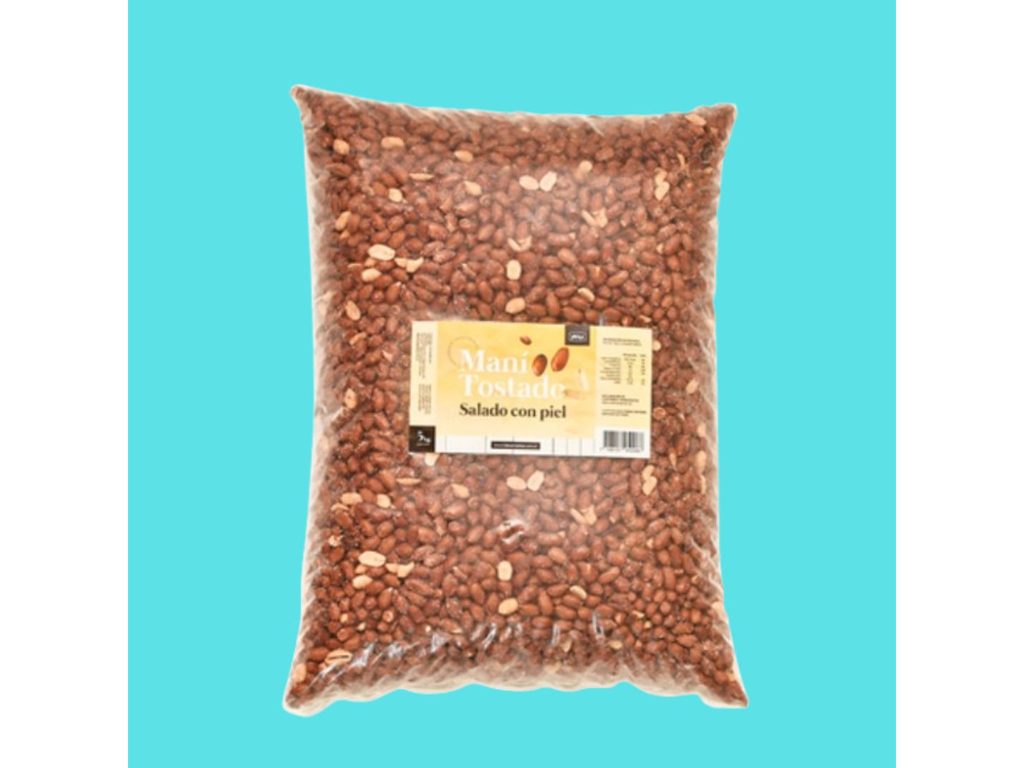 Mani salado con piel