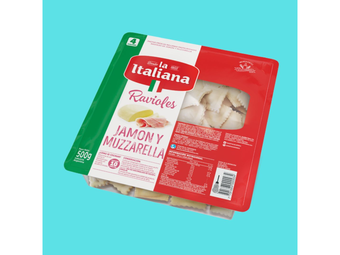 Ravioles de Jamon y Queso