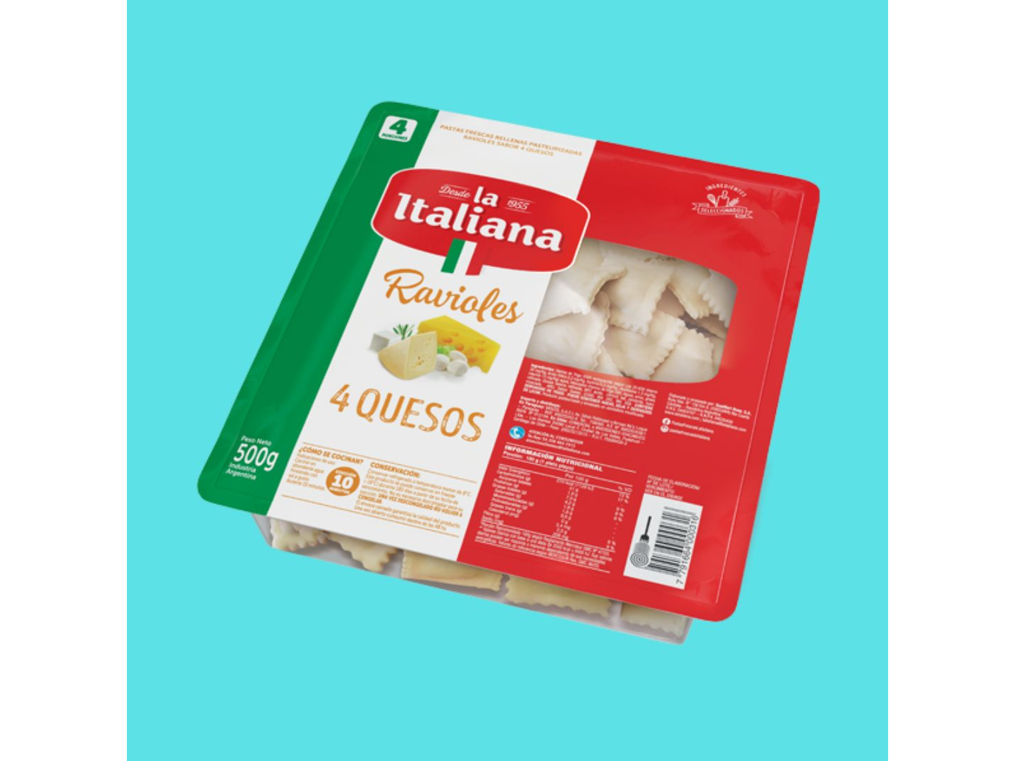 Ravioles de 4 Quesos