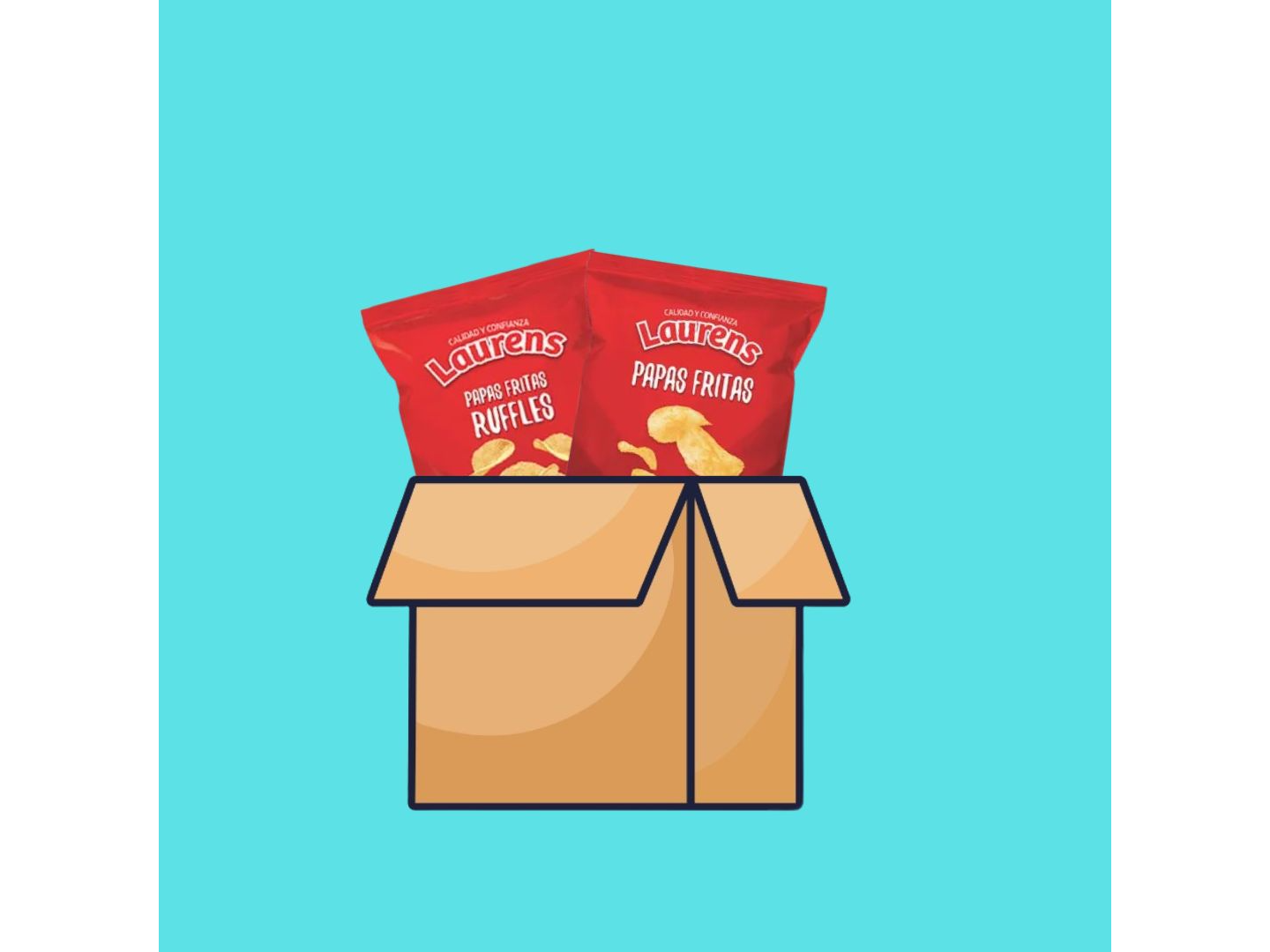 Caja Papas Laurens X 8 UNIDADES