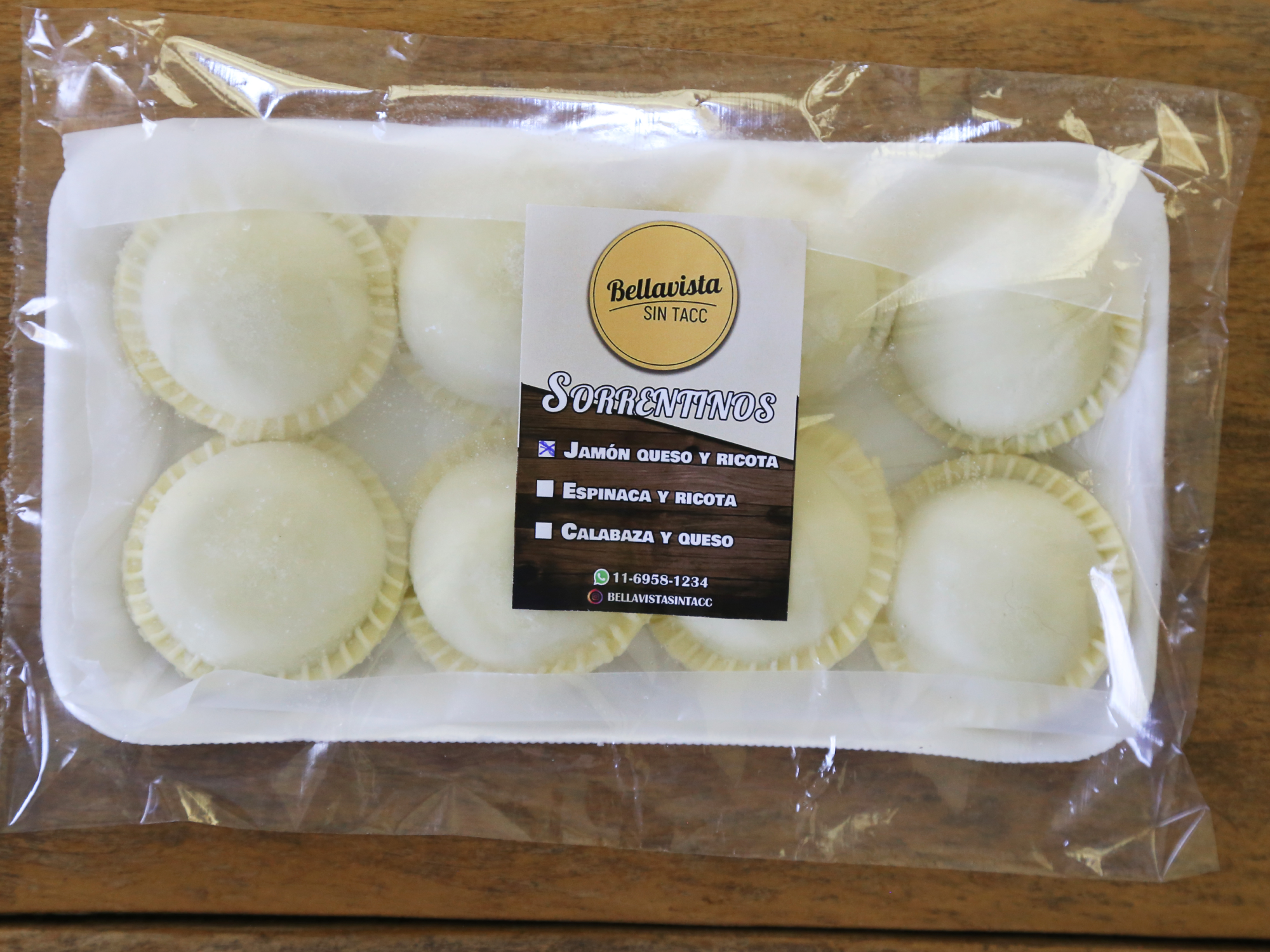 Sorrentinos de Jamón queso y ricota de Bellavistasintacc