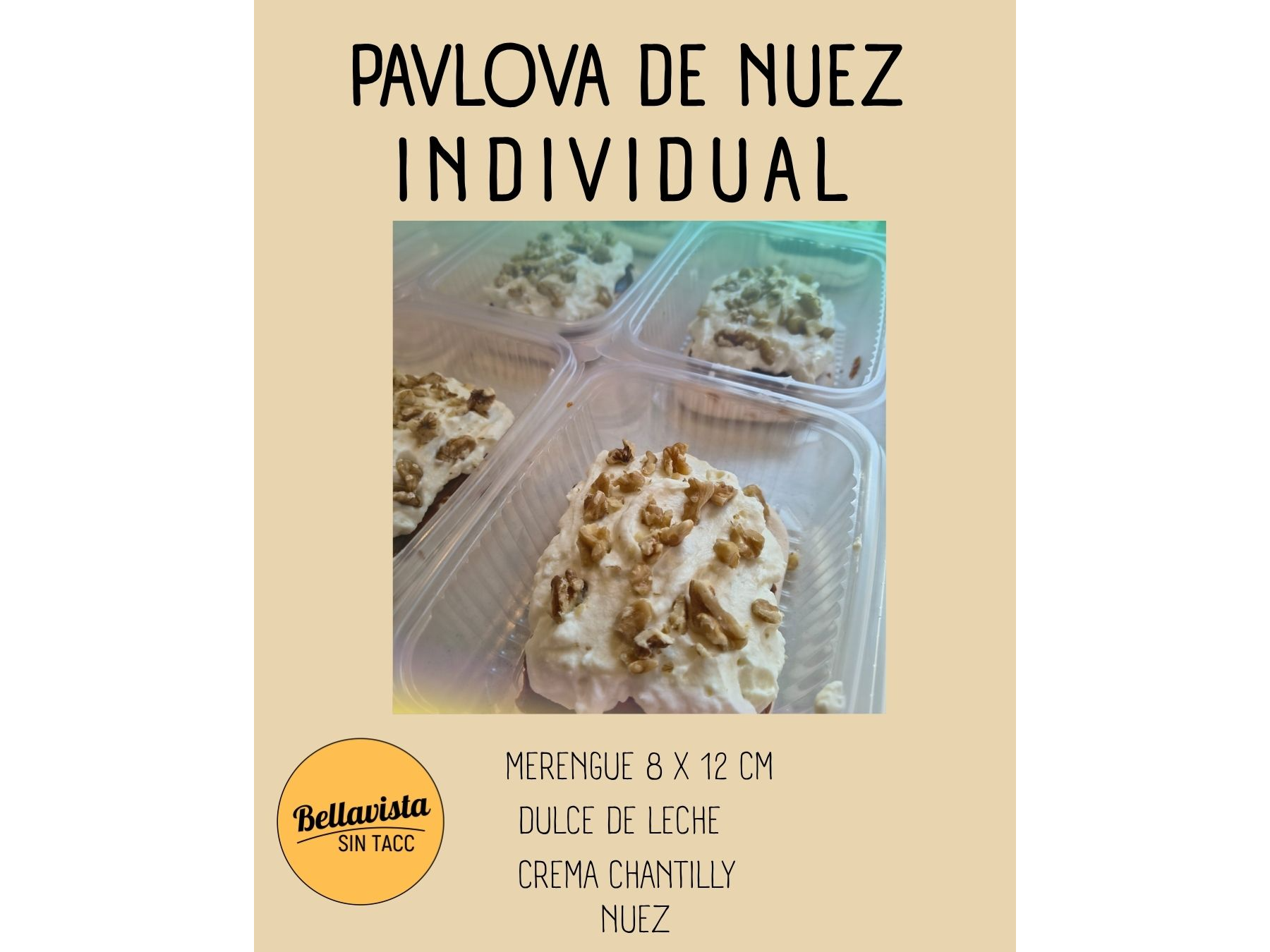 Pavlova de nuez INDIVUAL