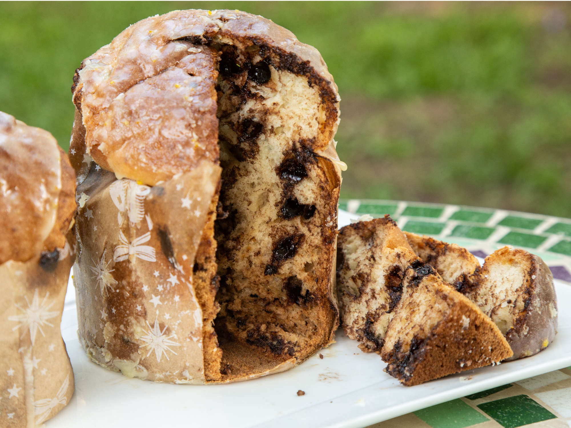 Pan dulce con chips de chocolate.