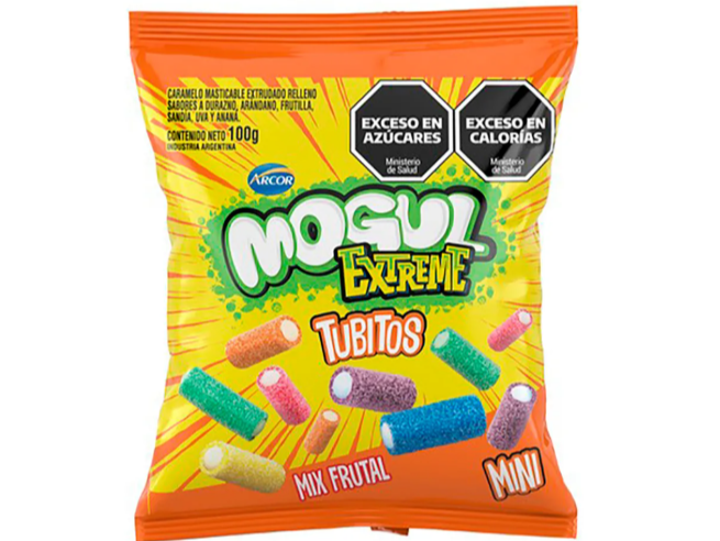 Gomitas Mogul Extreme Tubitos Mix Frutal 100 G