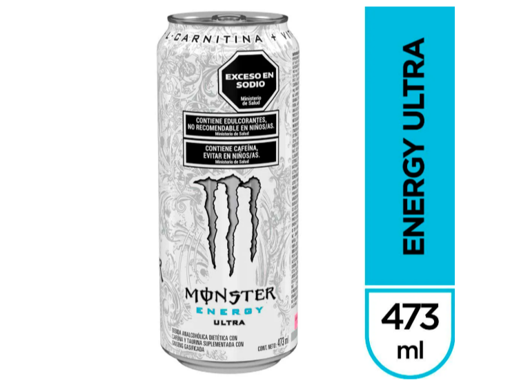Bebida Energizante Monster Energy Ultra 473 Ml