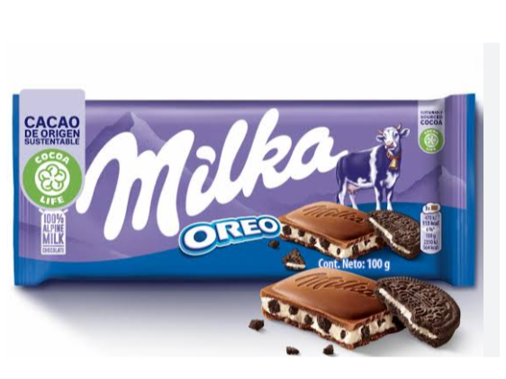 Chocolate Relleno Con Oreo MILKA 100 G
