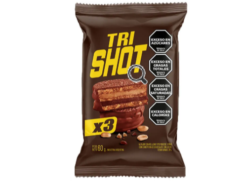 Alfajor Shot Con Maní Triple 60 G