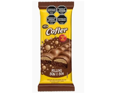 Chocolate Cofler Aireado relleno con Bon o Bon