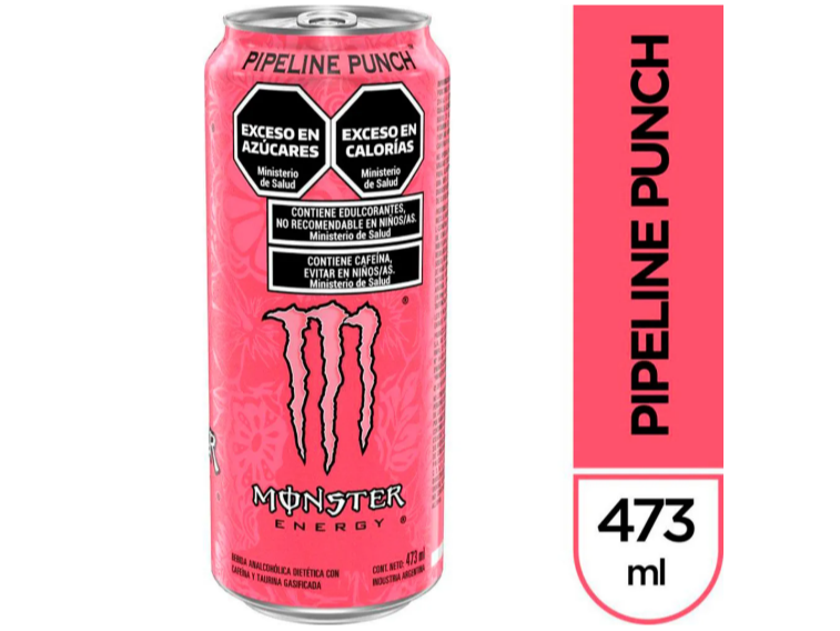 Bebida Energizante Pipeline Punch Sabor Frutos Tropicales 473 Cc Monster