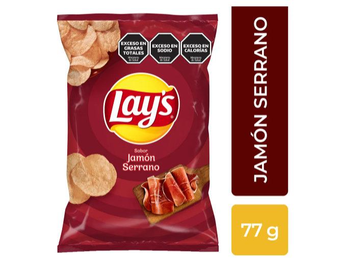 Papas Fritas lays Jamón Serrano Lays 77 G