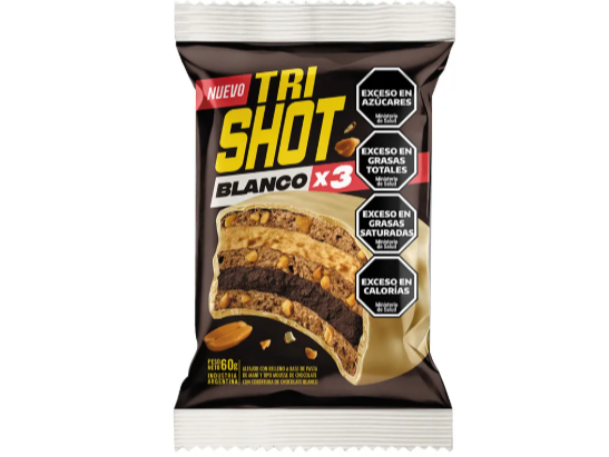 Alfajor Shot Blanco Triple 60 G