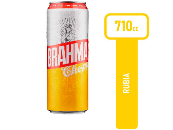 Cerveza Rubia Brahma 710 Ml
