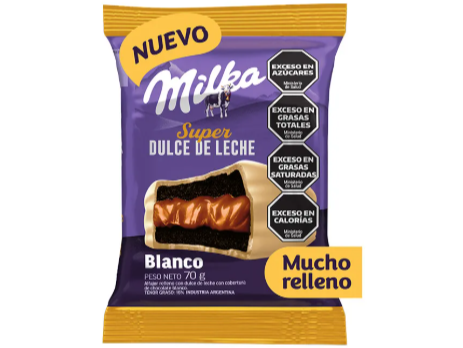 Alfajor Milka Súper Dulce De Leche Blanco 70 G