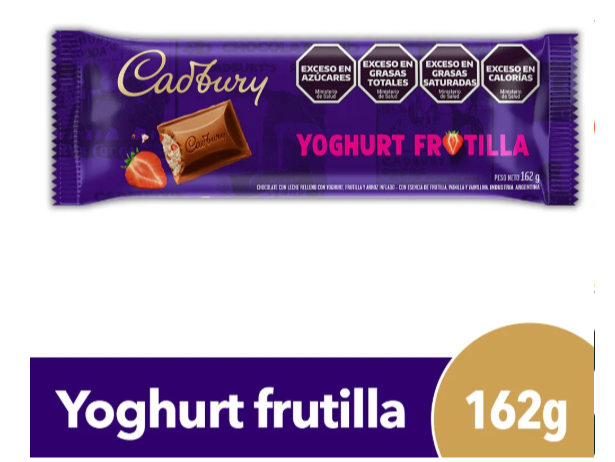 Chocolate Cadbury Yoghurt Frutilla 162 G