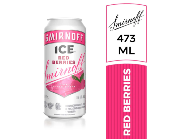 Vodka Red Berrie 473 Ml Smirnoff Ice