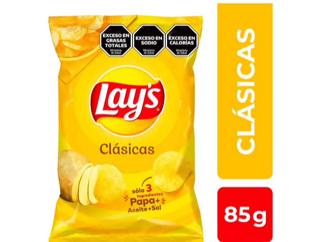 Papas Fritas Lays Clásicas 85 grs