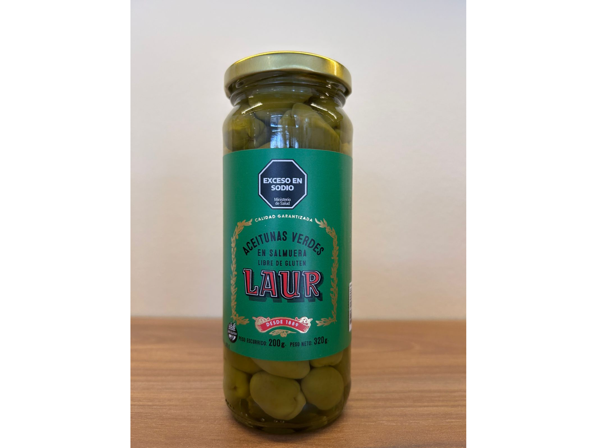 Aceitunas Verdes Laur  x 320grs - Libre de gluten