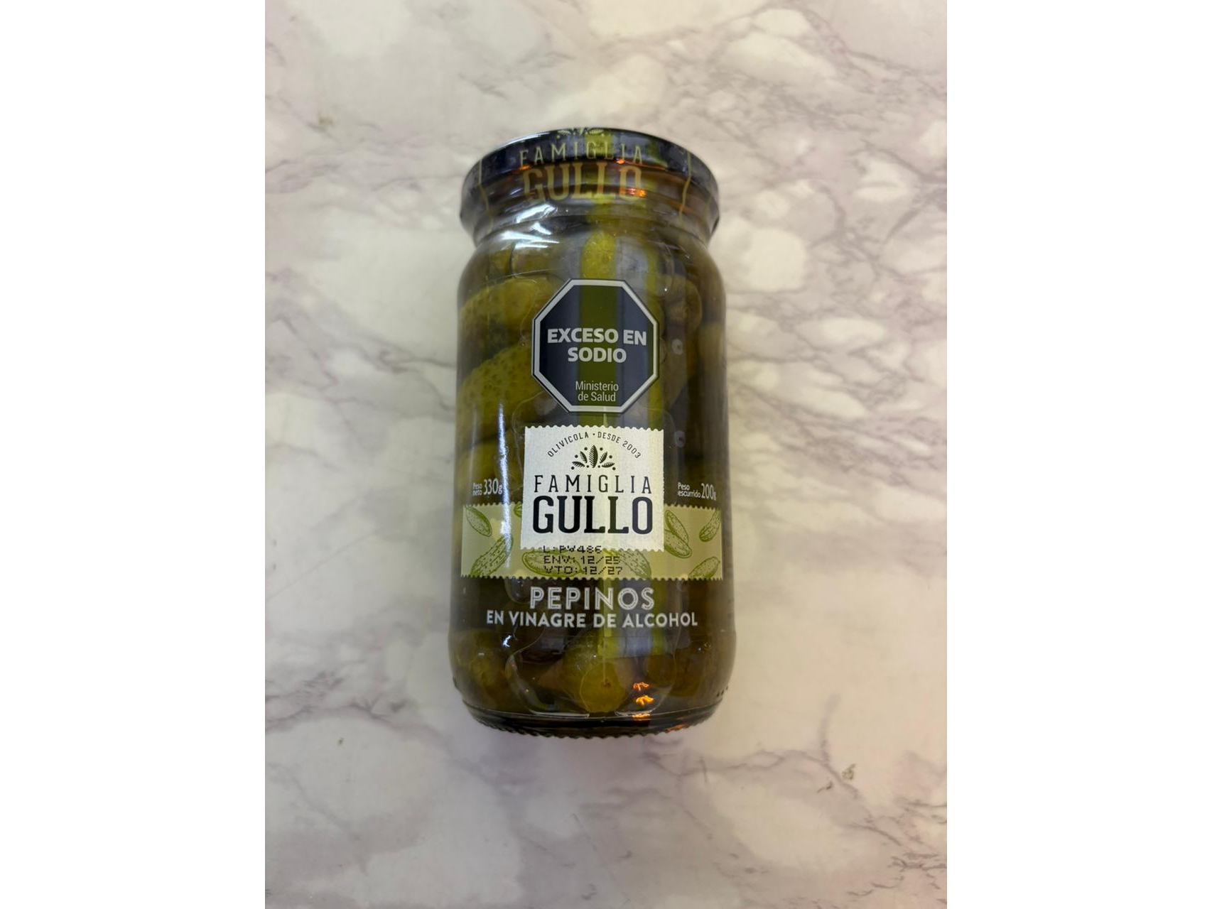 Pepinos en Vinagre de Alcohol