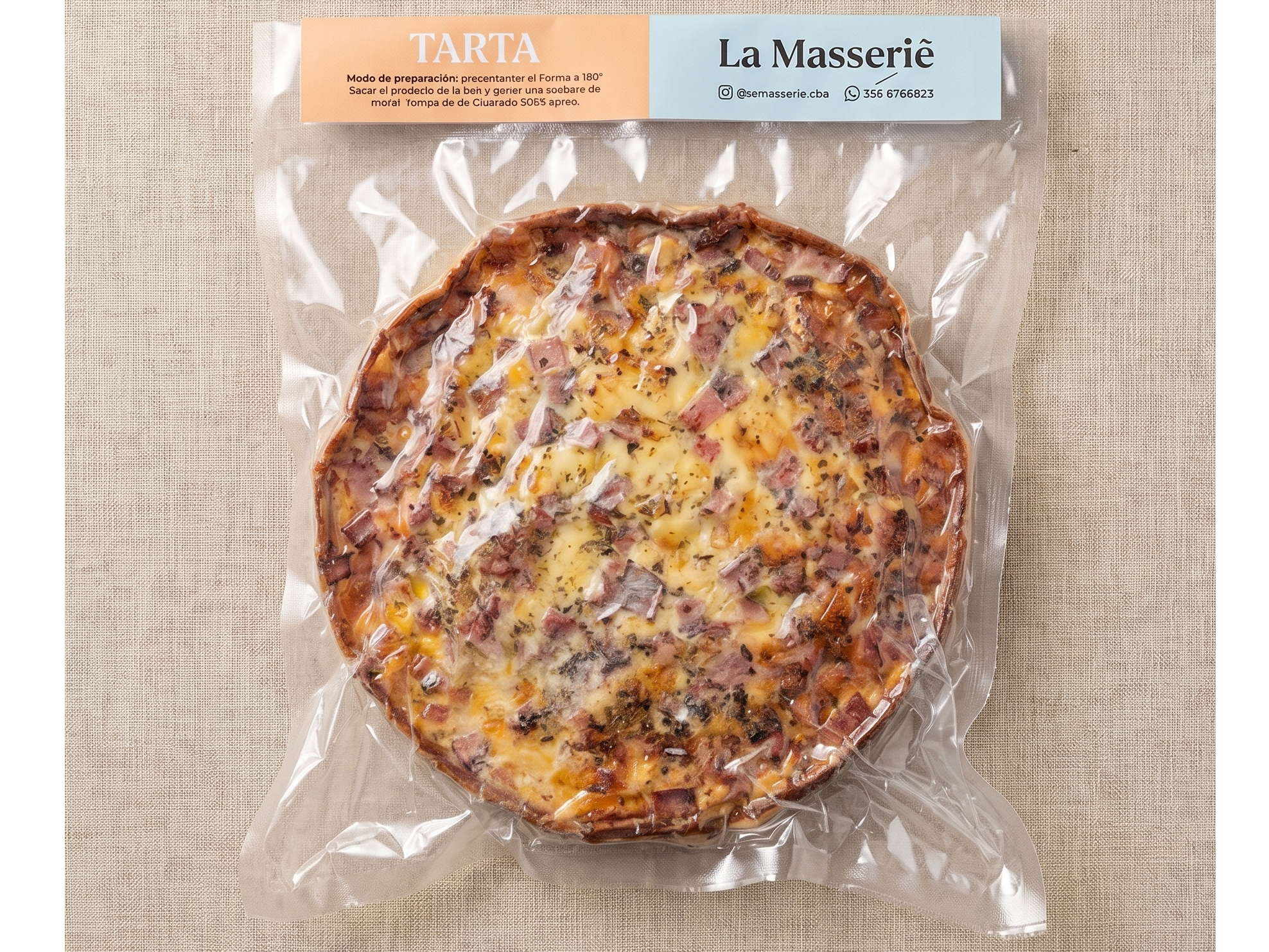 Tarta de Jamon, Queso y Huevo