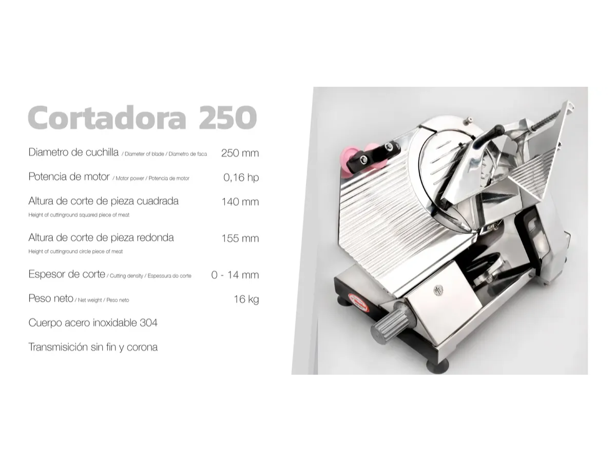 Cortadora de Fiambre 250 TRINIDAD