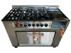 Cocina profesional 6H + Carlitero + Plancha + Horno MULTI TECNOCALOR AI-23CGPL