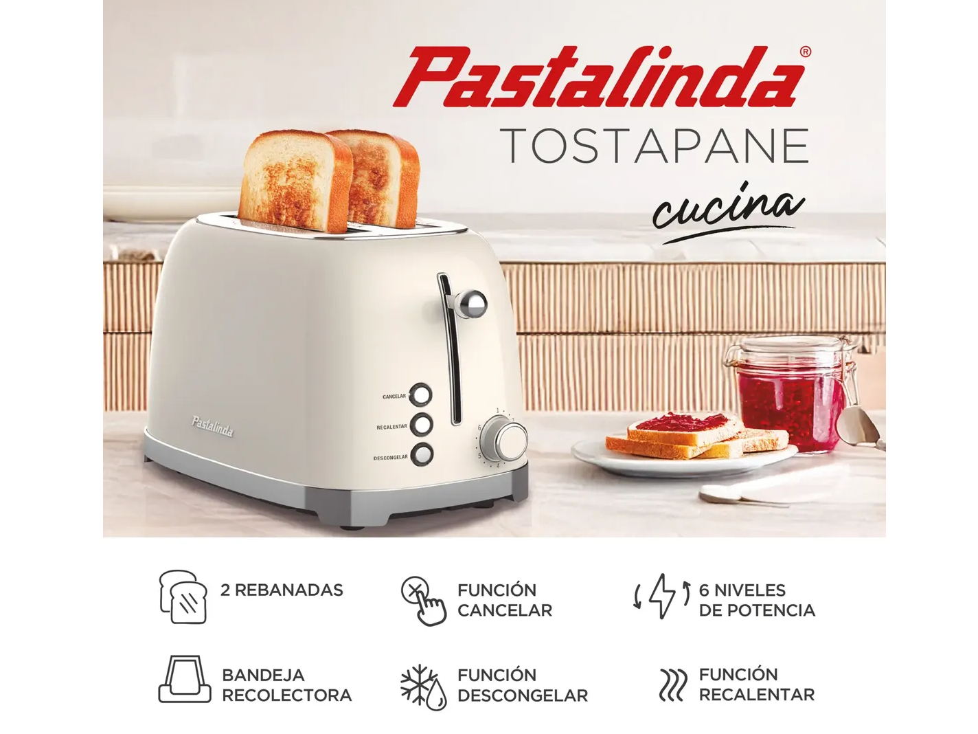 Tostadora Vintage PASTALINDA Tostipane COLORES