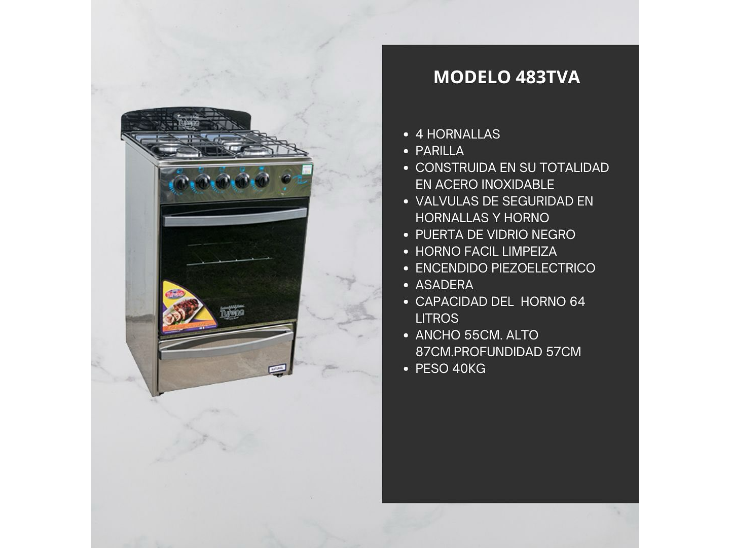 Cocina Horno Hogar 483tva