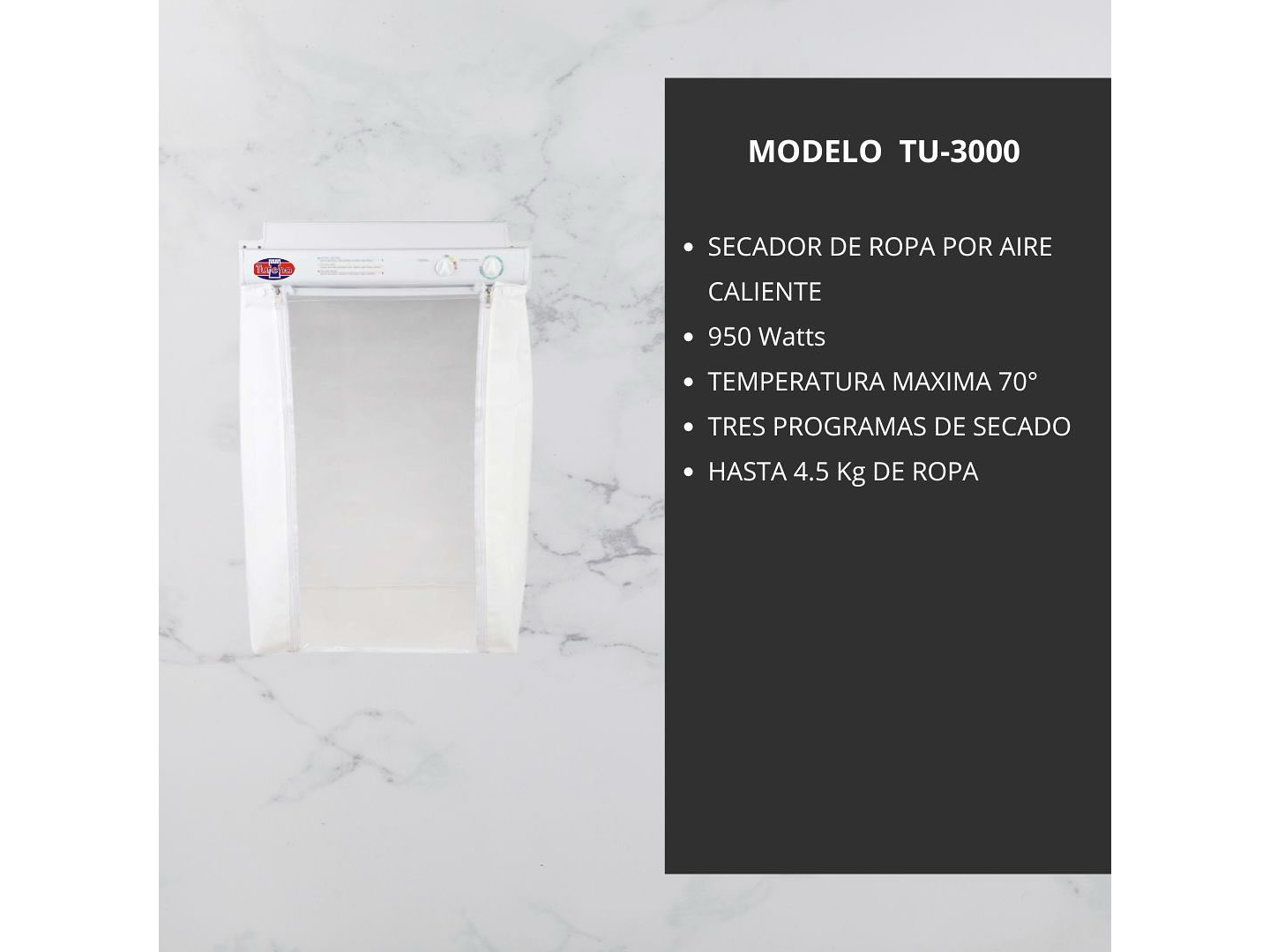 Secarropa por aire caliente TU3000 TURENA