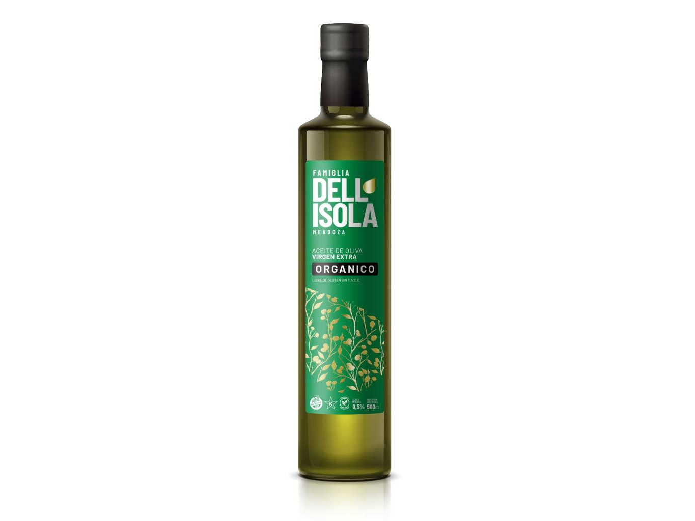 Aceite de oliva orgánico 500 cc (Dellisola)