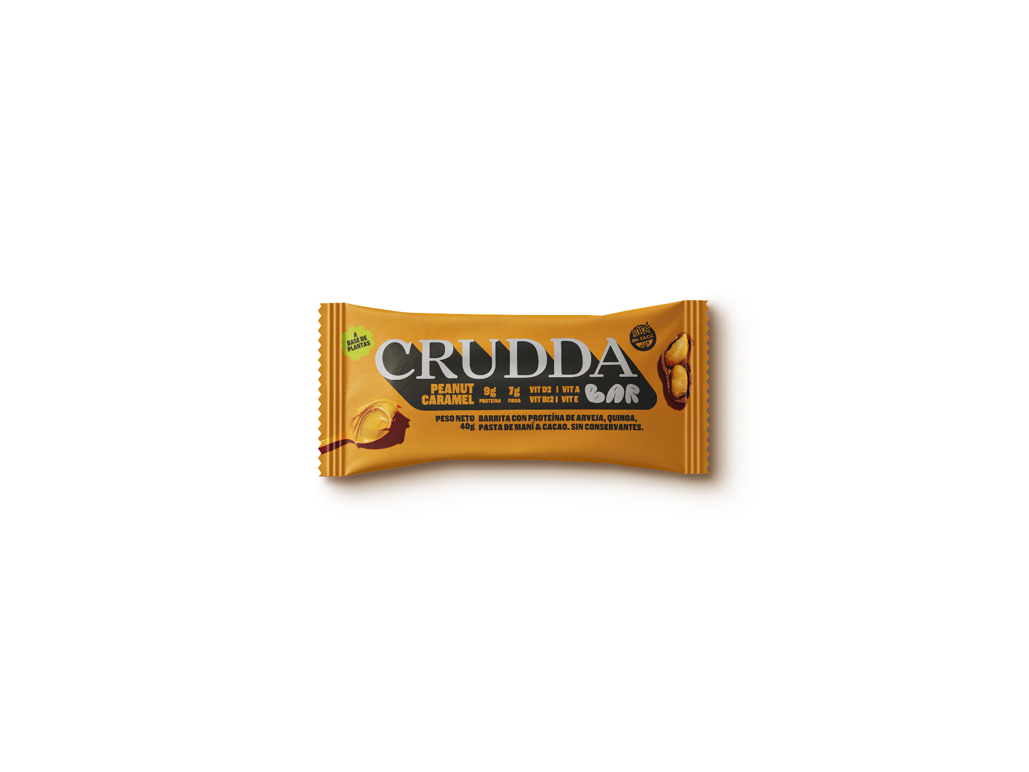 Crudda peanut caramel (proteica). Vegano. Sin gluten