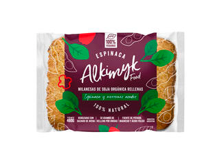 Milanesa de soja orgánica rellena de espinaca (Alkimyk) Vegano