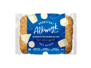 Milanesas de soja orgánica relleno de queso azul (Alkimyk)