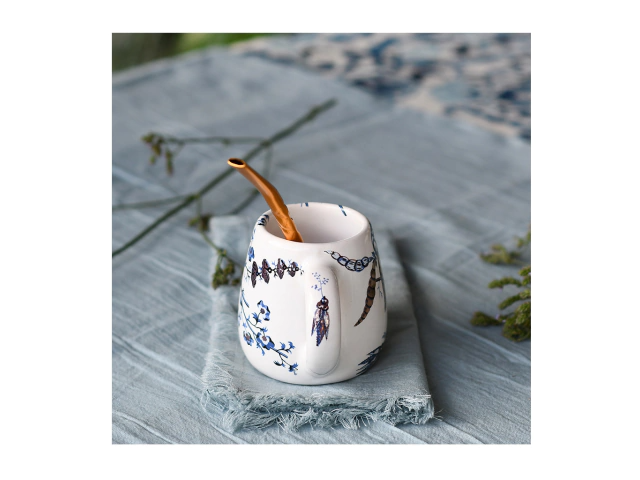 Mate flor azul